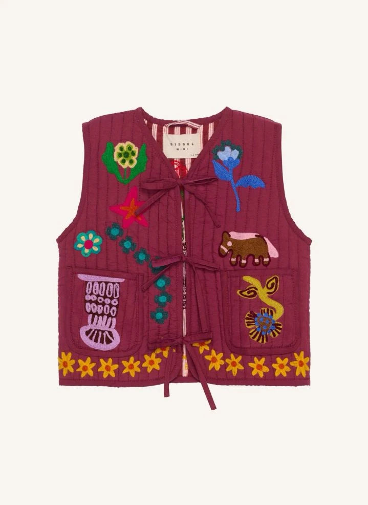 SISSEL EDELBO - Honey Coton Bio Sleeveless Vest - Kids Collection | Purple