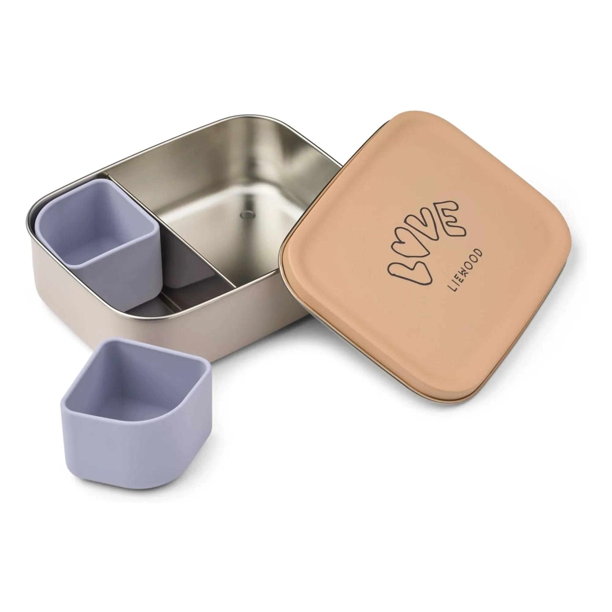 Liewood - Nina Stainless Steel Lunch Box | Love/Pale Tuscany