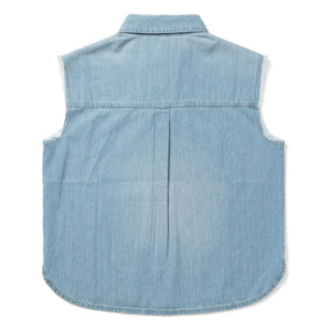 Finger in the Nose - Ella Sleeveless Denim Shirt | Gray