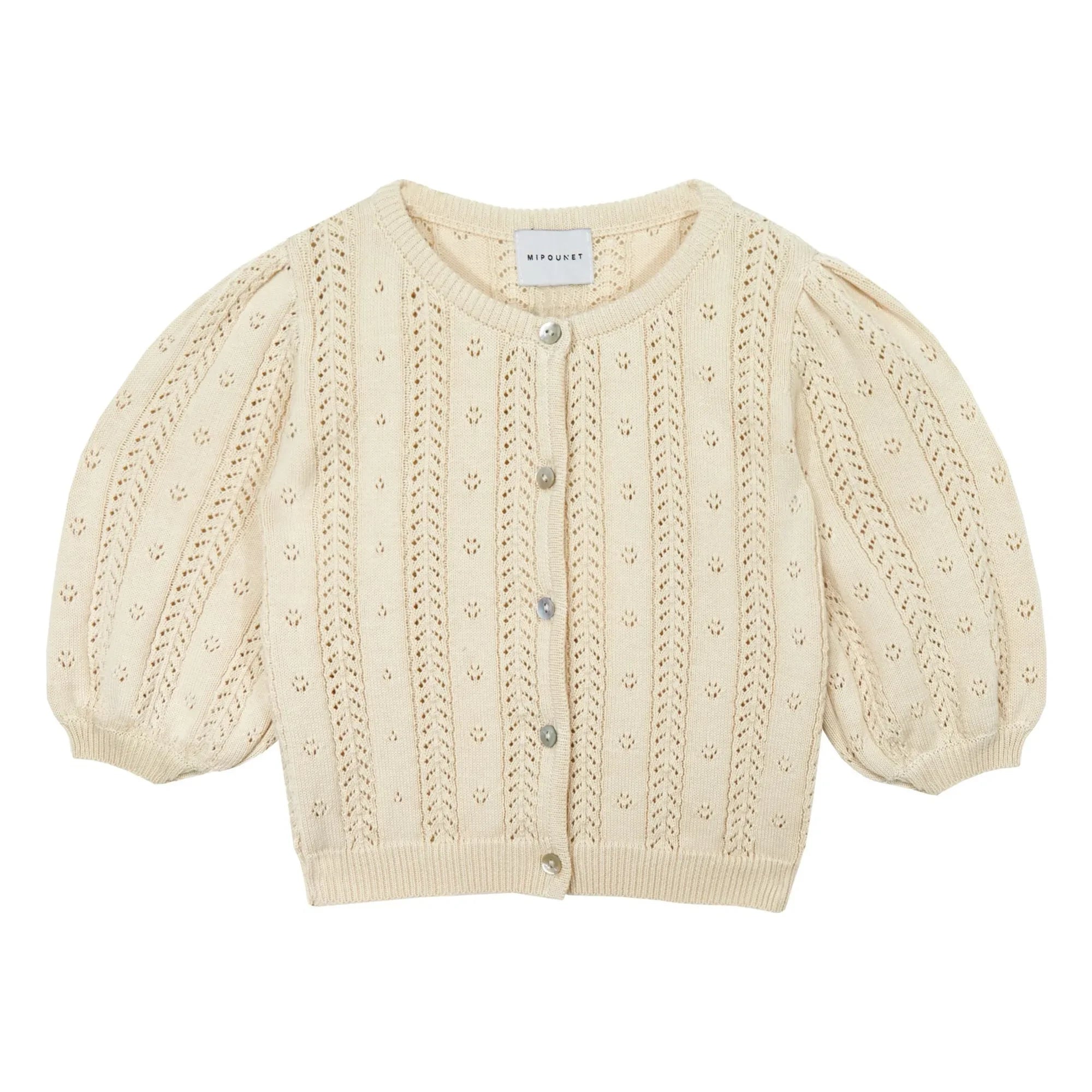 Mipounet - Nilda Knitted Cardigan | Ecru