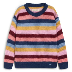 The New Society - Julia Striped Sweater | Blue