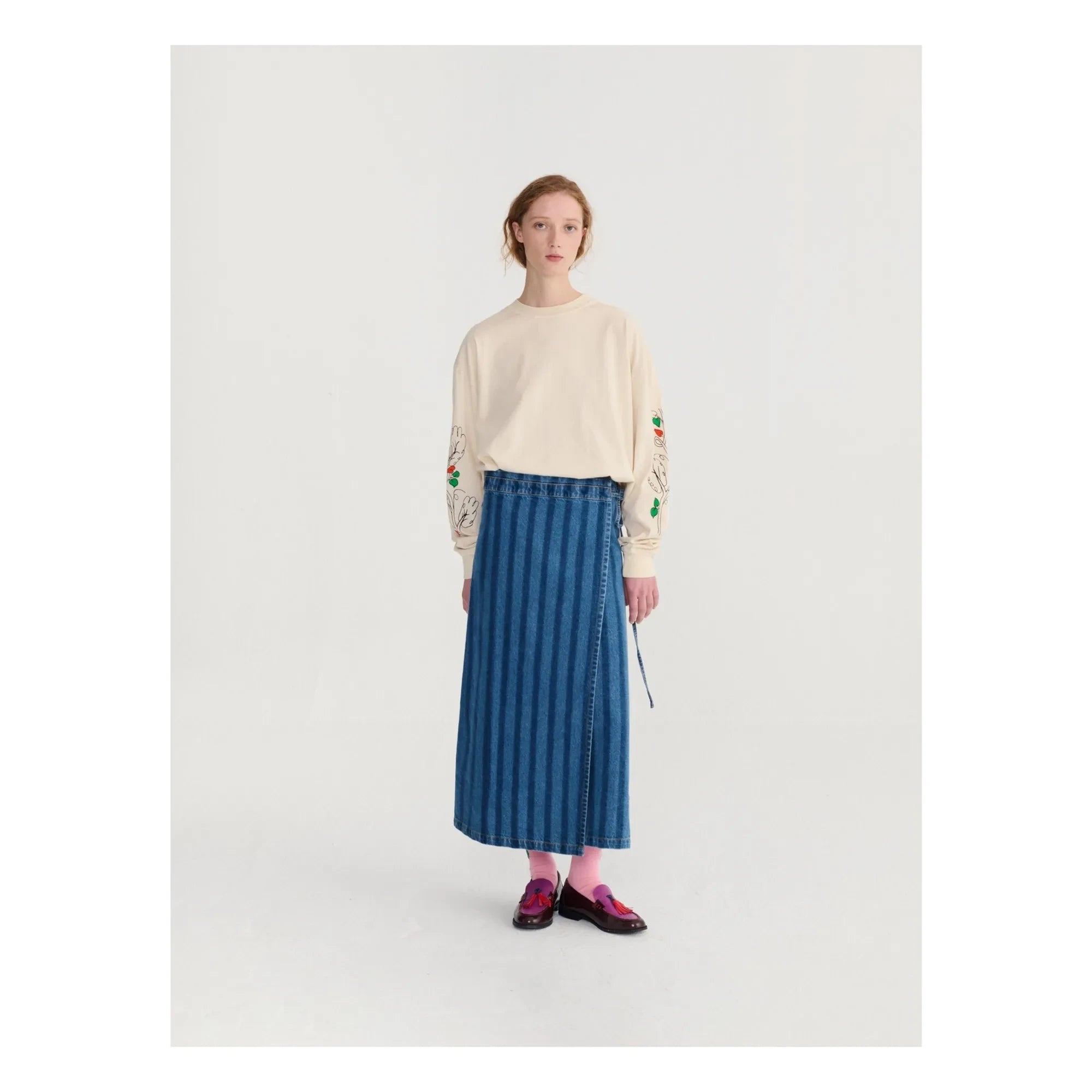 Bobo Choses - Denim Organic Cotton Skirt | Blue