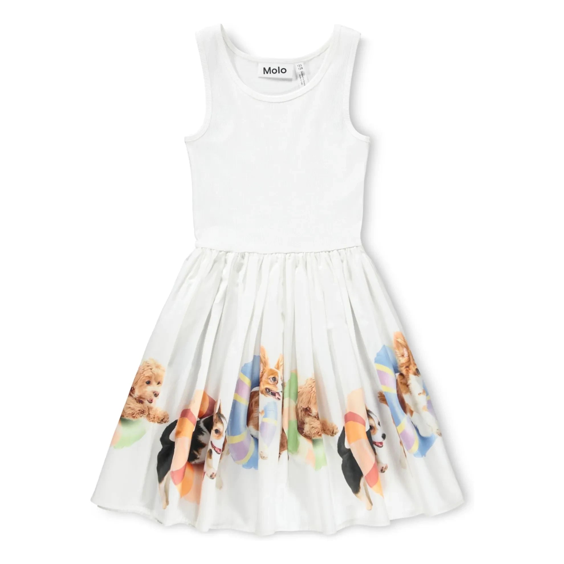Molo - Cassandra Dogs Organic Cotton Dress | White