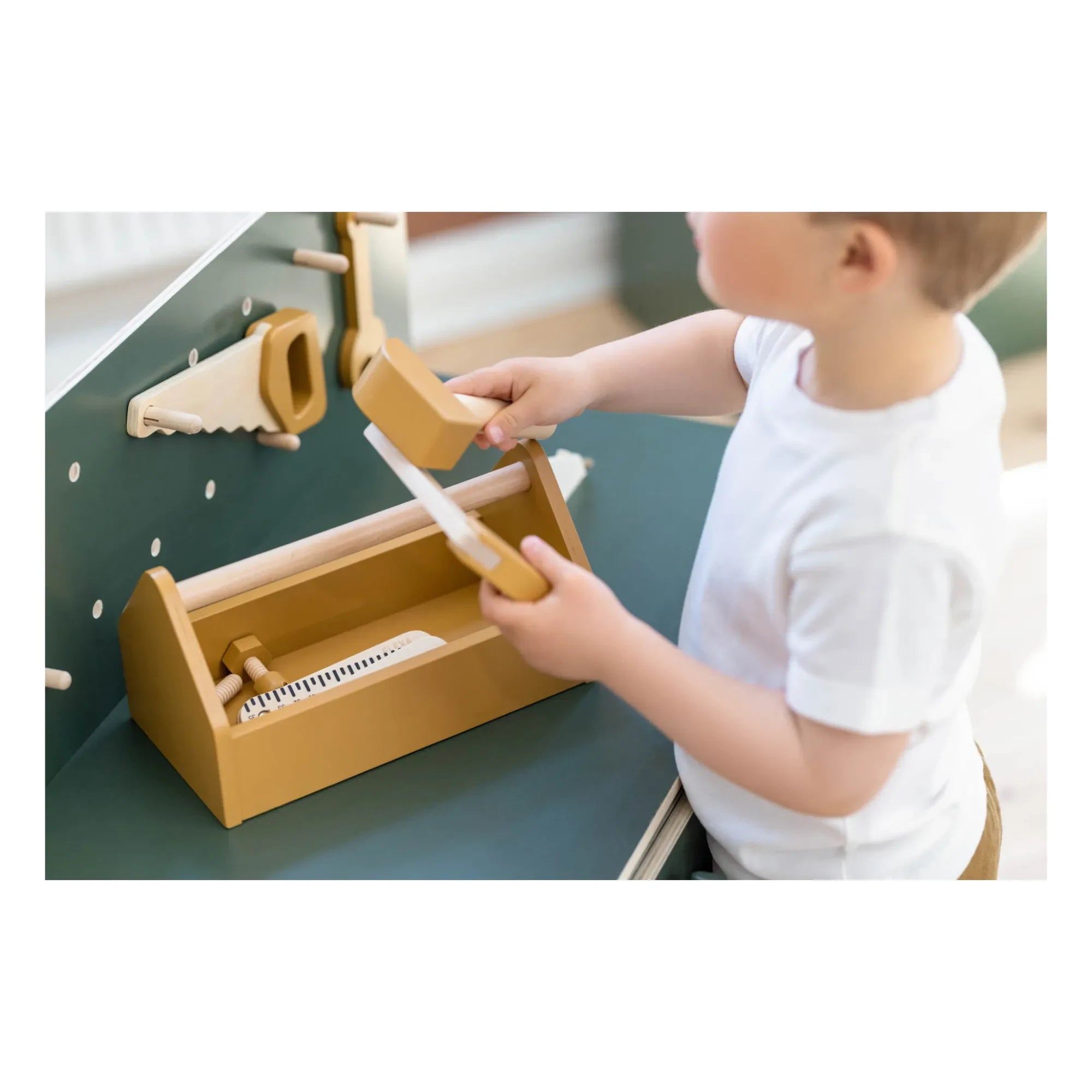 Flexa - Wooden Tool Set - 4 Pieces | Camel