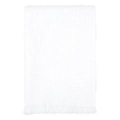 Haomy - Timor Ribbed Bath Towel | White