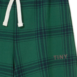 Tinycottons - Organic Cotton Plaid Jogger Pants | Green