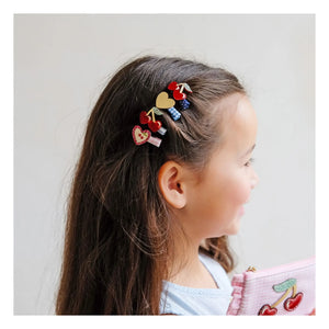 Mimi & Lula - 8-Pack Cherry Hair Clips | Red