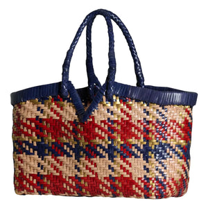 Vipera - Cabas Crudelia Checkered Leather | Blue