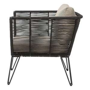 Bloomingville - Mundo Outdoor Lounge Sandalye | Siyah