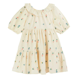 Emile et Ida - Floral Embroidered Dress | Light Yellow