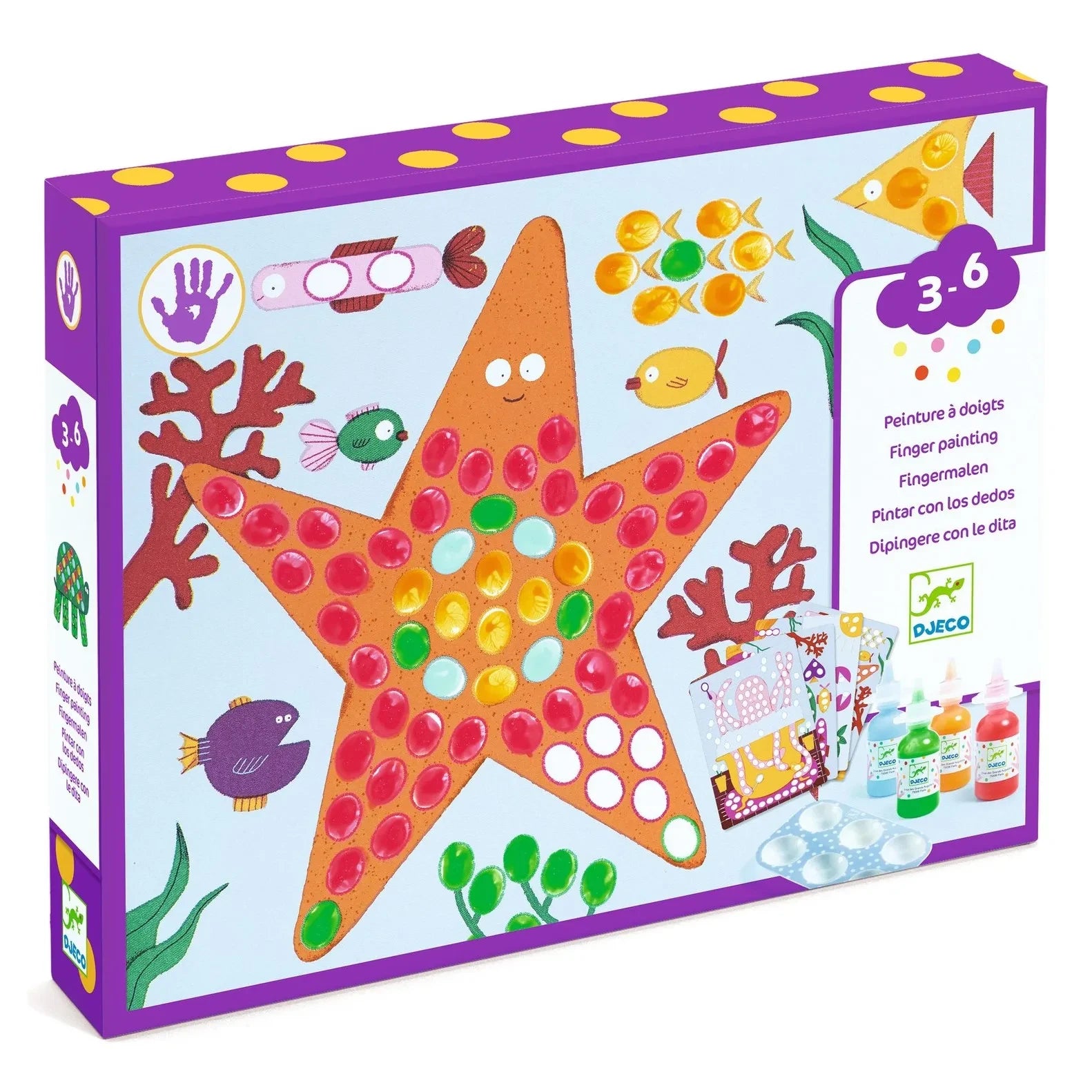 Djeco - Finger Painting - Dots and Fish
