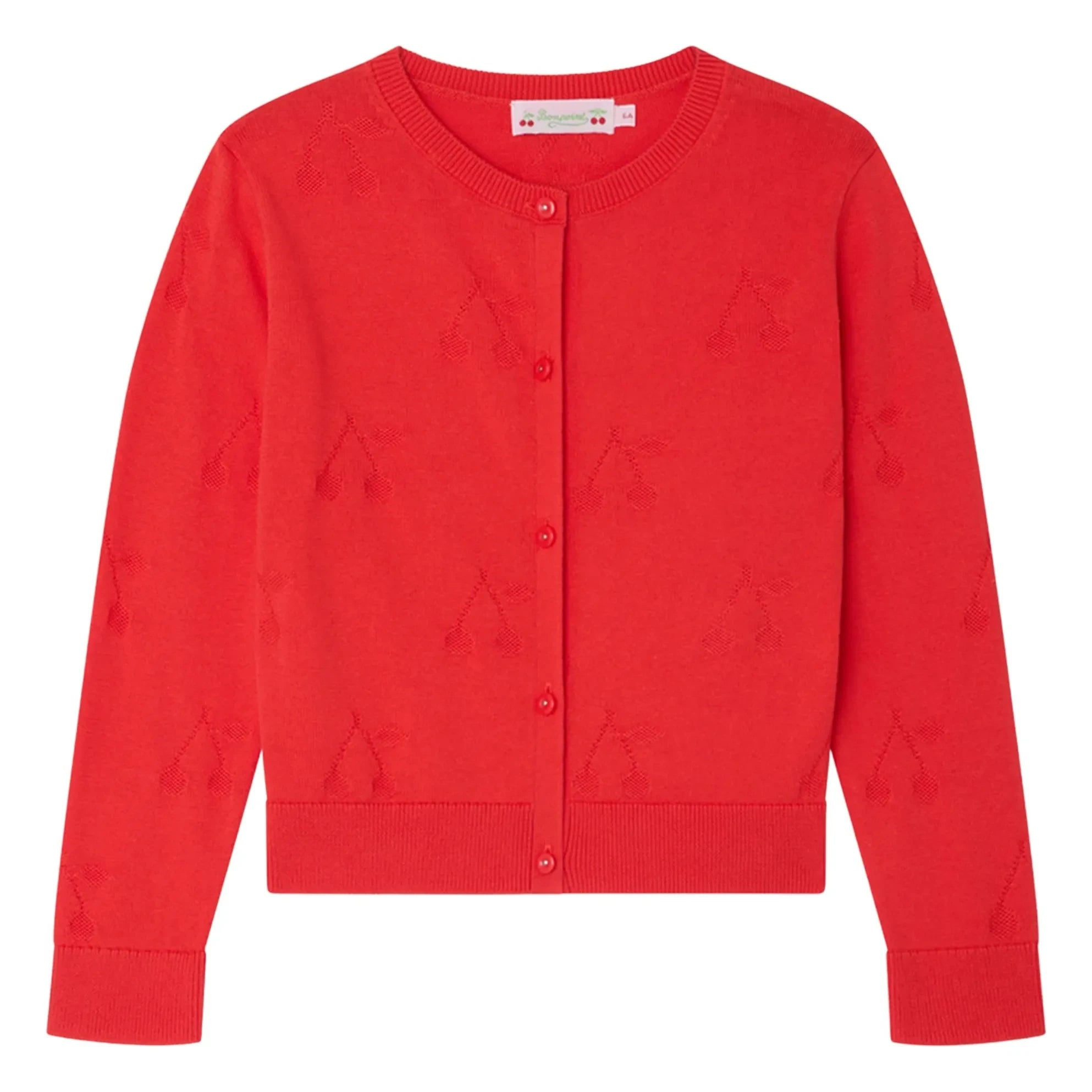 Bonpoint - Lysia Organic Cotton Cardigan | Scarlet Poppy