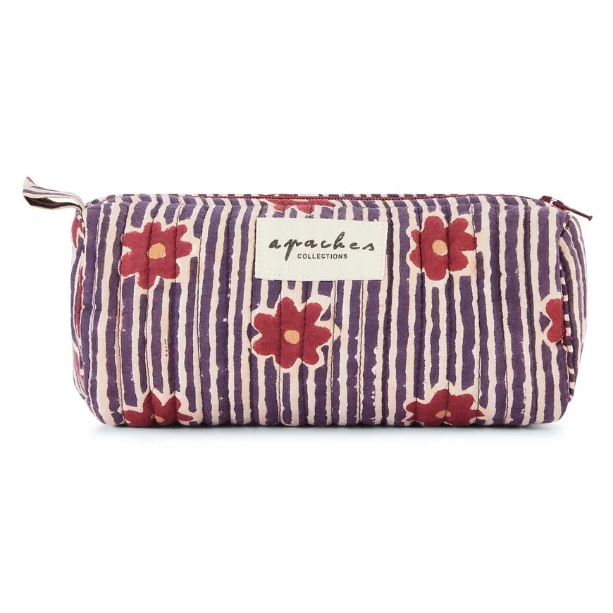 Apaches - Opal Striped Pencil Case | Navy