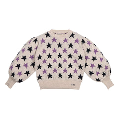 the new society - Ximena Etoiles Wool and Recycled Fiber Sweater | Beige