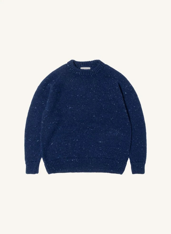 Origin Knitwear - Raglan Thick Wool Sweater | Dark Blue