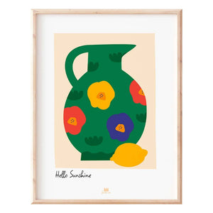 Ma petite vie - Hello Sunshine Poster | Green