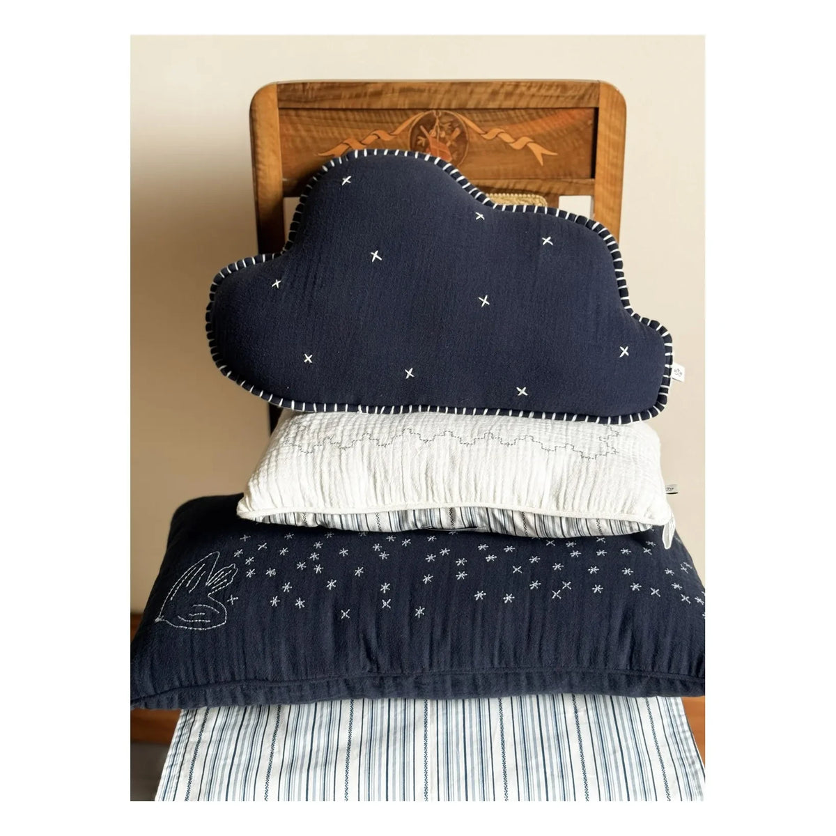 Editions Aimable - Ferdinand cloud pillow | Night Blue Gauze