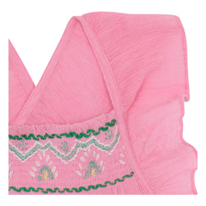 Bonton - Neptune Smocked Dress | Powder Pink