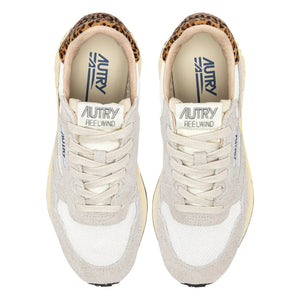 Autry - Reelwind Low Suede and Nylon Leopard Sneakers | Beige