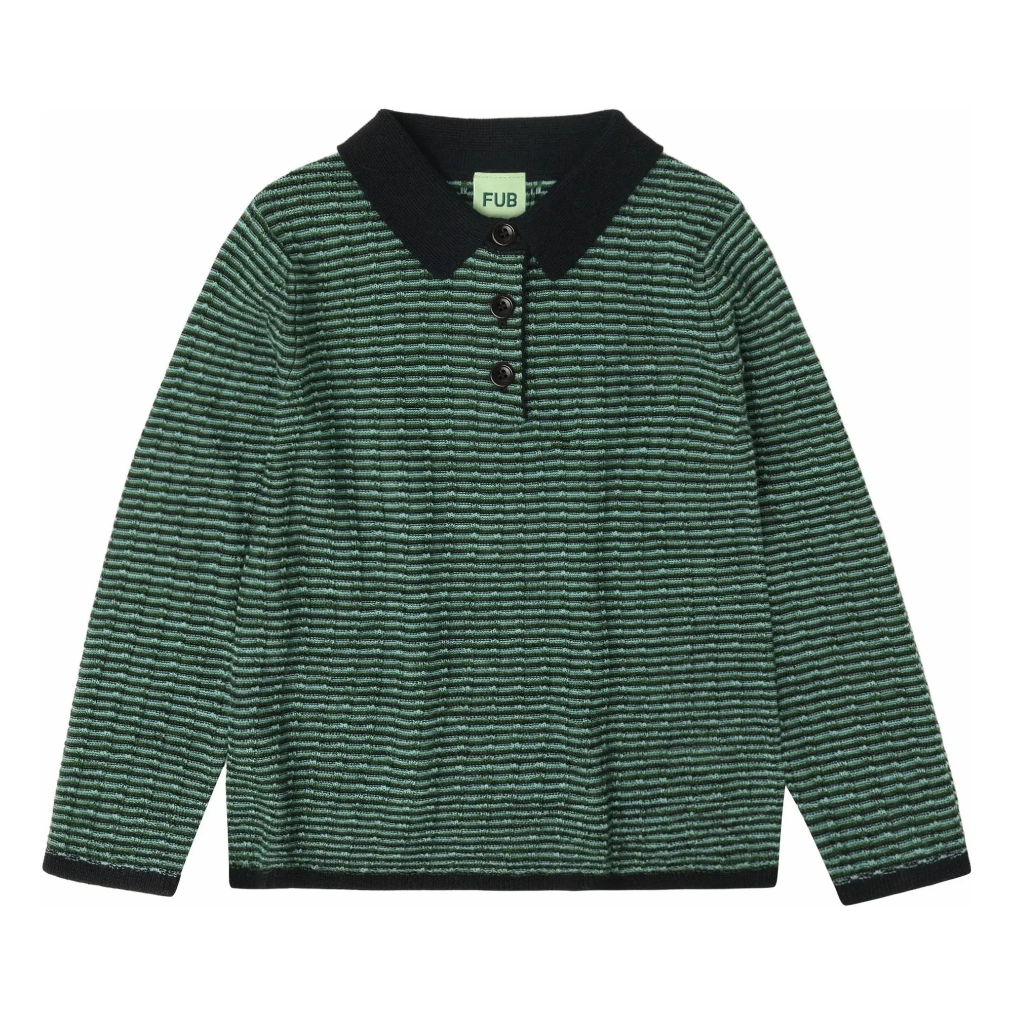FUB - Merino wool polo shirt | Green