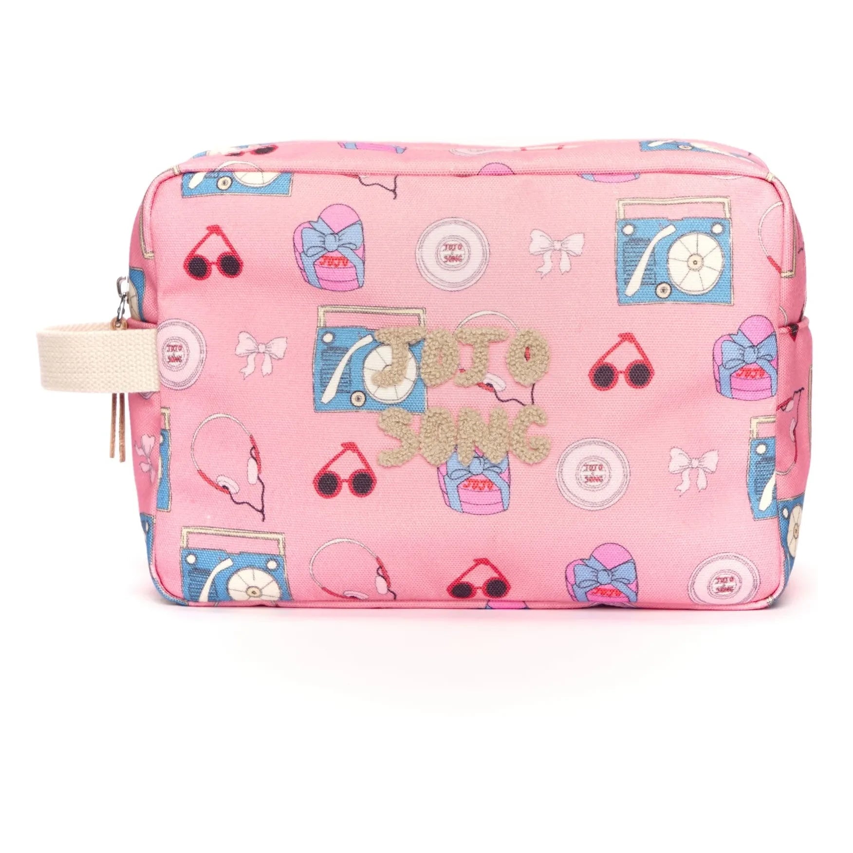 JOJO FACTORY - Jojo Song Double Canvas Toiletry Bag | Pink