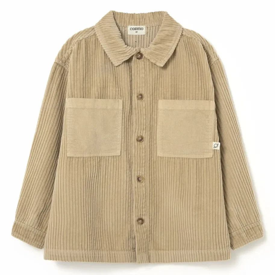 Cozmo - Dakark Organic Cotton Corduroy Overshirt | Beige