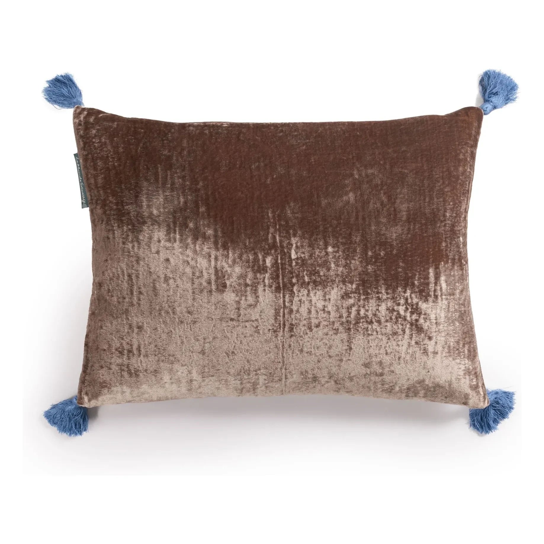 Le Monde Sauvage - Goa silk velvet cushion cover | Brown