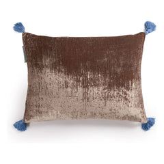 Le Monde Sauvage - Goa silk velvet cushion cover | Brown