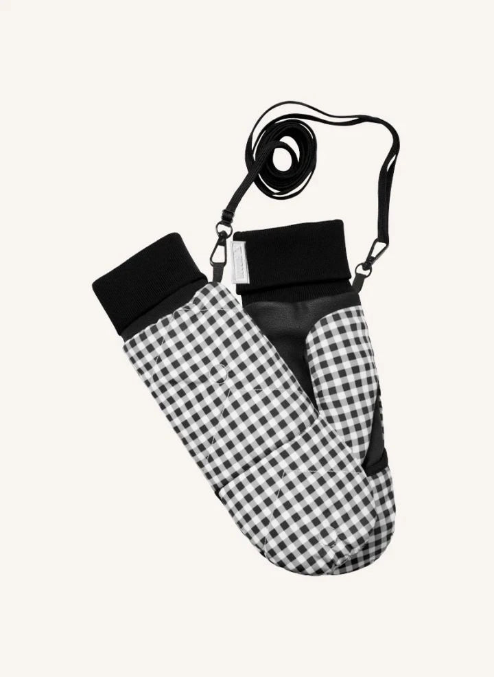 Fudoon - Dönüştürülebilir Vichy Eldivenler | Siyah