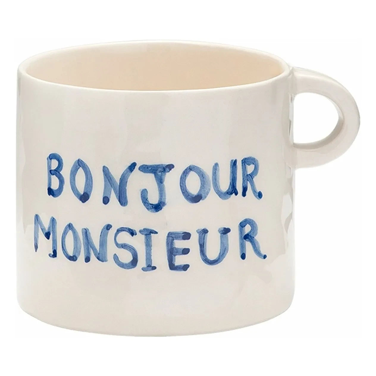 Anna + Nina - Bonjour Monsieur Mug | Blue