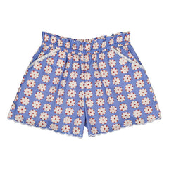 Hello Simone - Floral Teddy Short Shorts | Blue