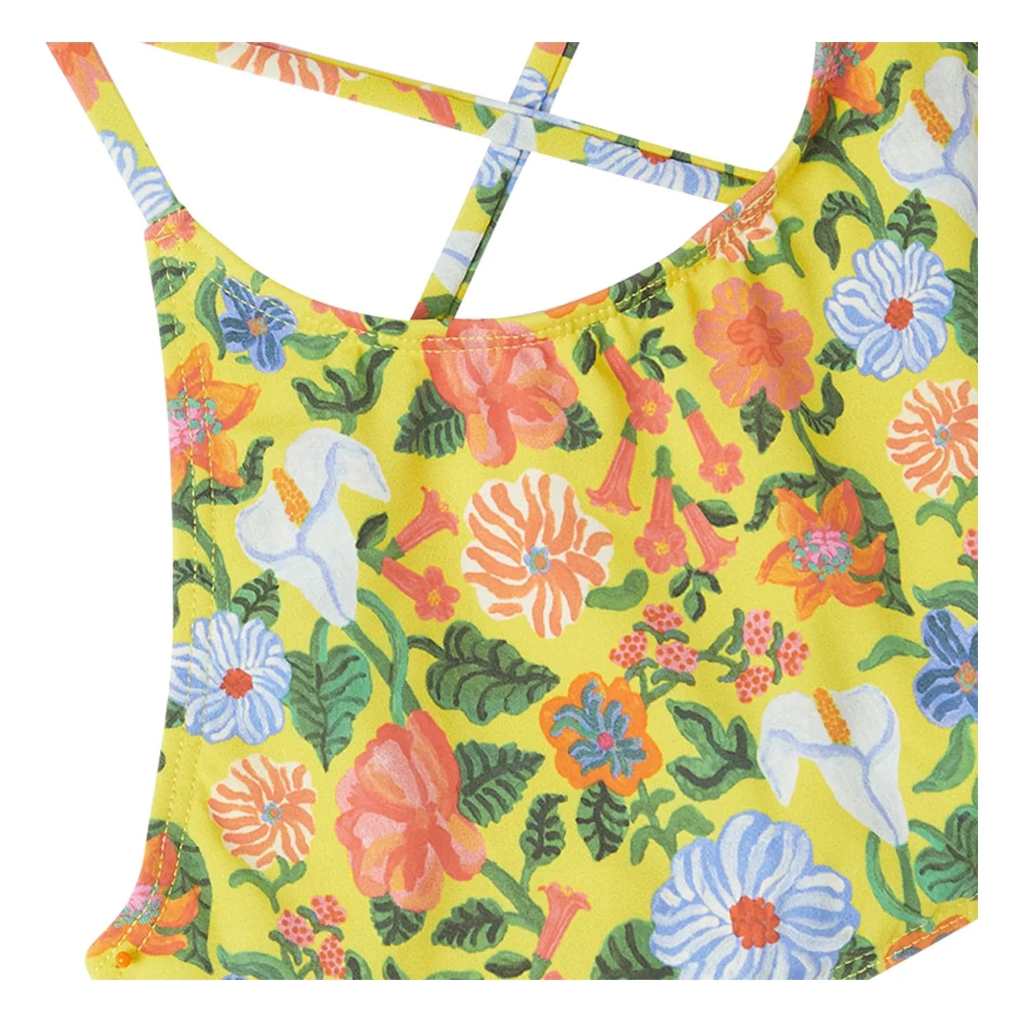 Fabula - 2-Piece Ruffled Floral Swimsuit | Yellow