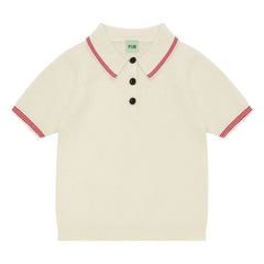 FUB - Polo Piqué Fine Knit Organic Cotton | Off-White