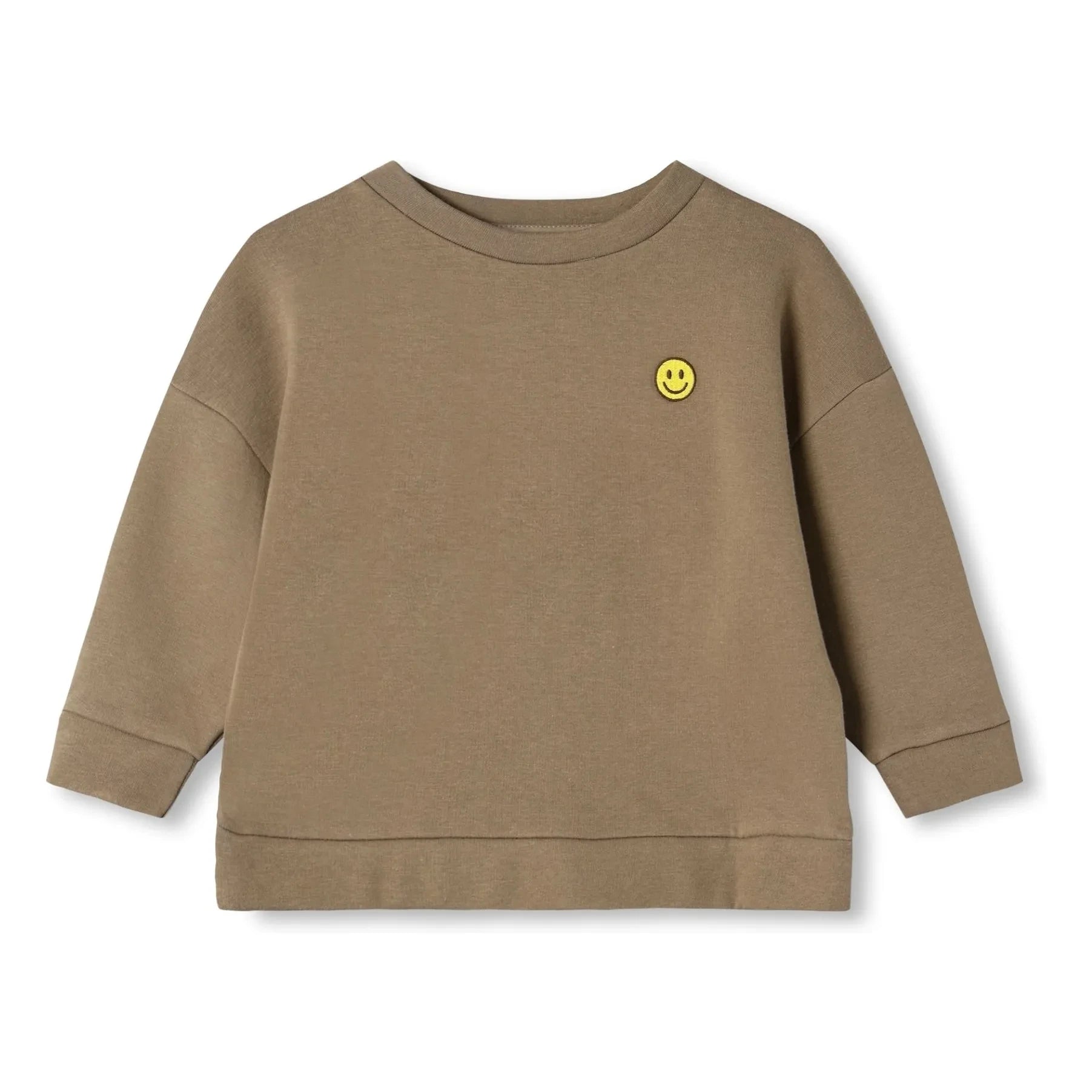Fliink - Alvin Smiley Organic Cotton Sweatshirt | Taupe Brown
