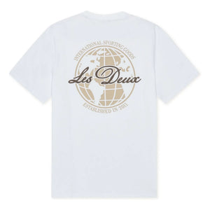 Les Deux - Ben Globe Organic Cotton T-Shirt | White