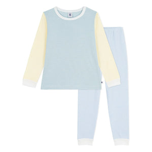 Petit Bateau - Milleraies Renk Bloklu Çizgili Pijama | Yeşil