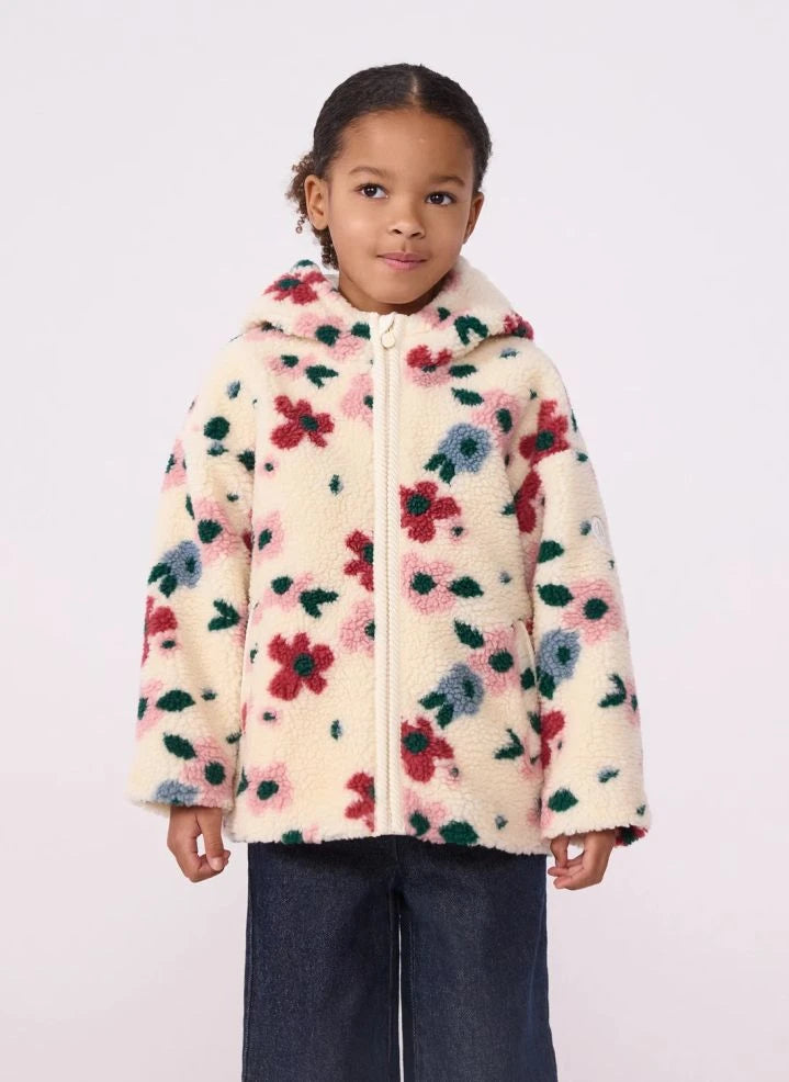 Petit Bateau - Floral Sherpa Jacket | Ecru