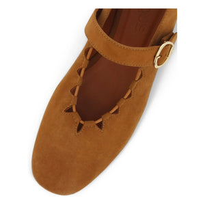 Socque Paris - Ginger Leather Ballet Flats | Camel
