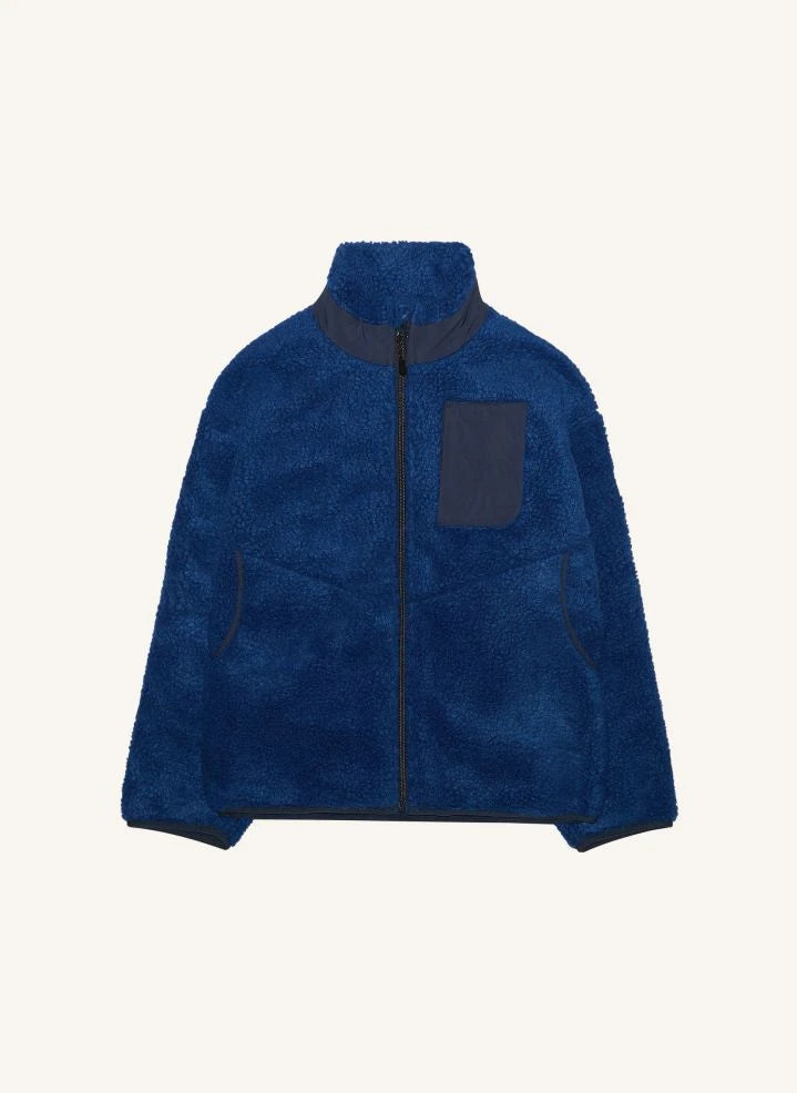 Finger in the nose - Paulo Two-Material Sherpa Jacket | Royal blue
