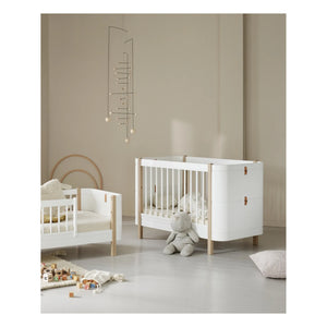 Oliver Furniture - Oak Wooden Mini+ Crib, excluding junior kit