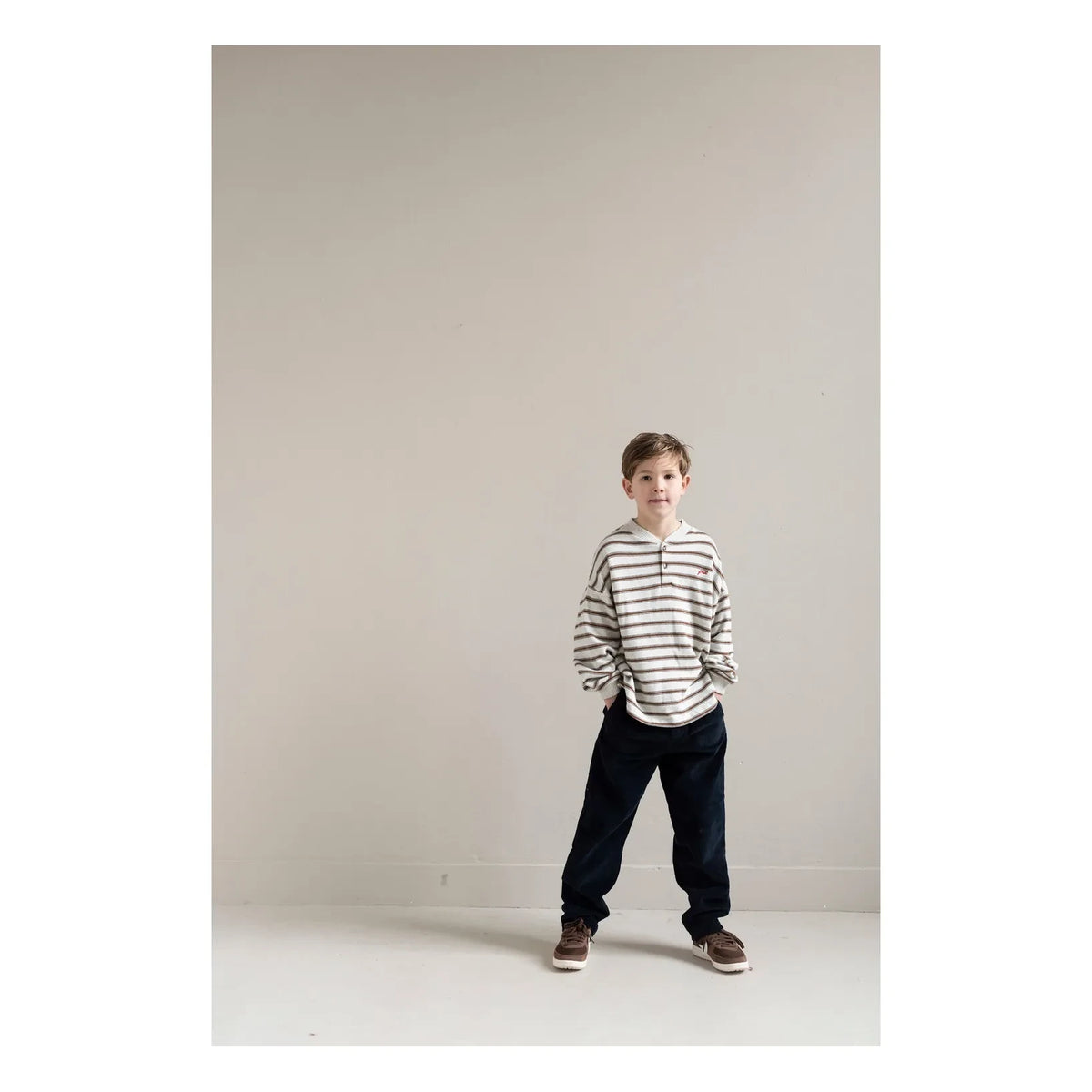 Jenest - Relaxed Corduroy Fabric Trousers | Navy