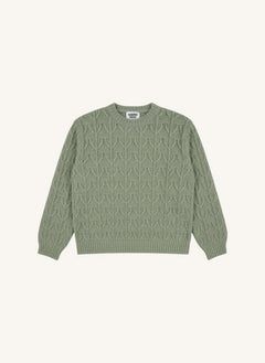 Hundred Pieces - Lacy Merino Wool Sweater | Water Green