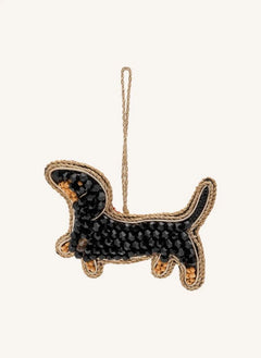Anna + Nina - Tequel Beaded Christmas Ornament | Black