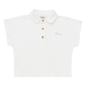 Donsje - Ivelle Peter Pan Collar Top | White