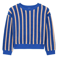 We Are Kids - Striped organic cotton terry sweatshirt | Blue