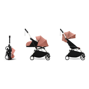 Stokke® - YOYO³ Full Baby Stroller 0+ and 6+ White Frame | Ginger