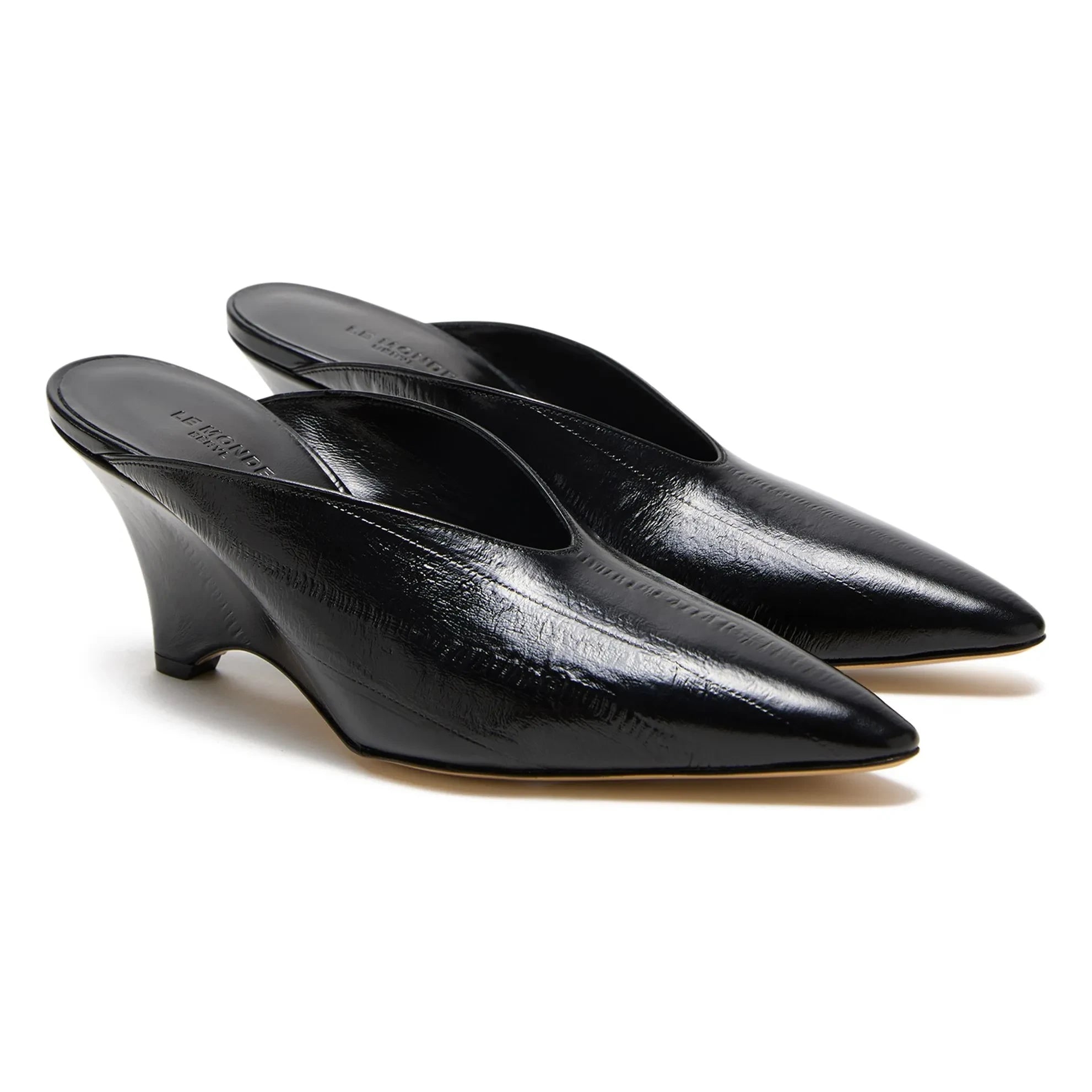 Le Monde Beryl - Victoria Leather Mules | Black