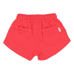 Búho - Organic Cotton Fleece Shorts | Red