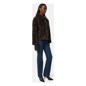 Apparis - Elis Leopard Recycled Fibre Jacket | Brown