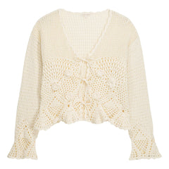 Louise Misha - Molya Cotton Cardigan | Cream